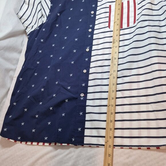 Daniel Cremieux Men's Shirt Size XXL Blue Label Stars & Stripes Button Up (56) - Picture 8 of 10